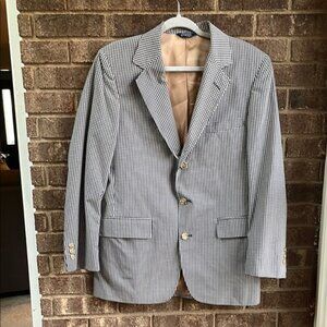 Orvis Men's Black and White Checkered Blazer 40R